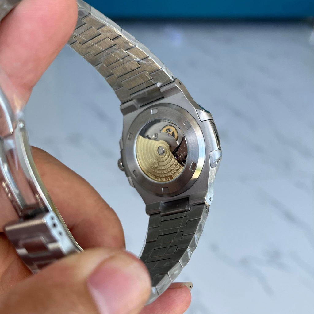 Đồng Hồ Nam Cơ Automatic Patek Nautilus PT5711KL Dây Kim Loại Lịch Ngày Hàng Chuẩn Cao Cấp - 5 Màu