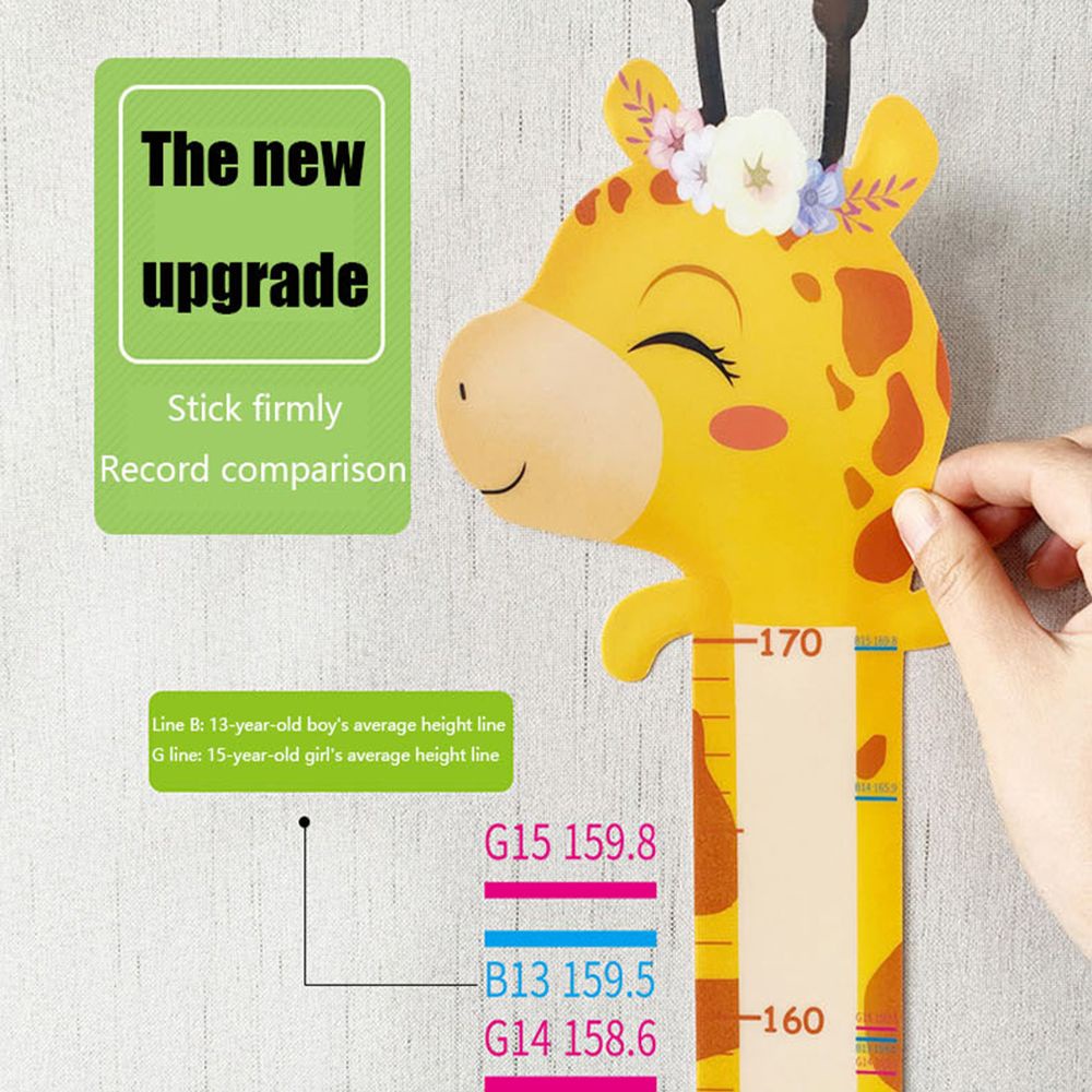 Thước Đo Chiều Cao Dán Tường Tự Dính Hình Hươu Cao Cổ Khủng Long Hoạt Hình Dễ Thương Chống Nước Có Thể Tháo Gỡ Trang Trí Nhà Cửa