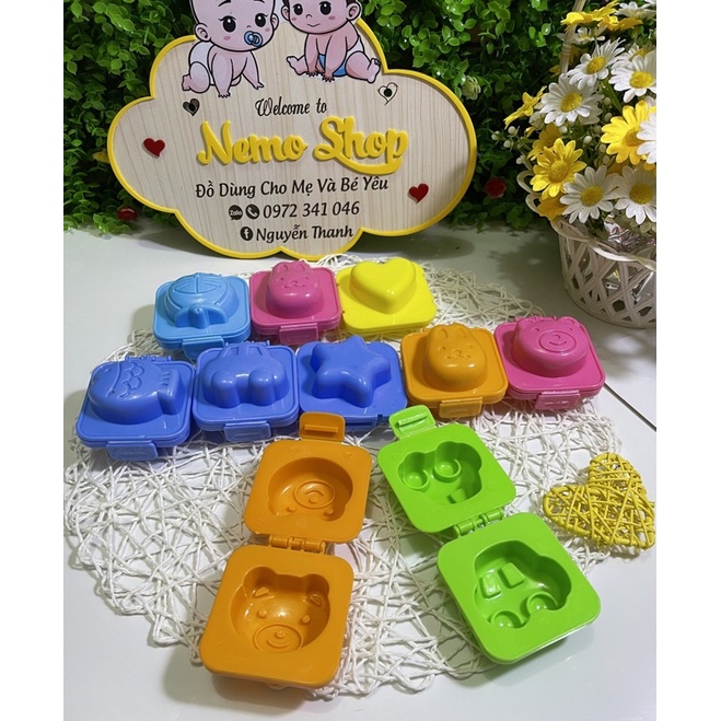 KHUÔN BENTO NHẬT BẢN LÀM ĐẬU HŨ NON , TẠO HÌNH CƠM, BÁNH, TRỨNG CHO BÉ ĂN DẶM