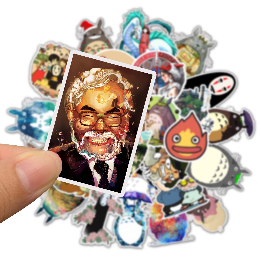 Set 50 tấm hình dán nhân vật Anime Miyazaki Hayao