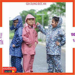 Bộ Quần áo mưa Trẻ em : Siêu bền - Siêu Nhẹ từ 4 -13 tuổi