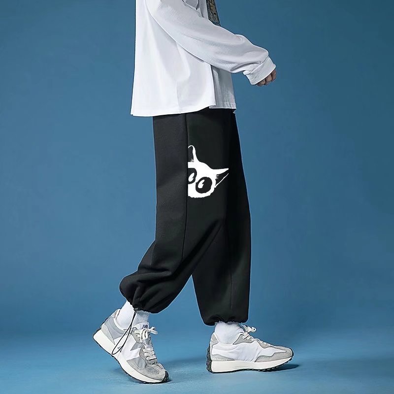 Quần thể thao ống rộng thoải mái phong cách Hàn Quốc thời trang cho nam size M-5XL