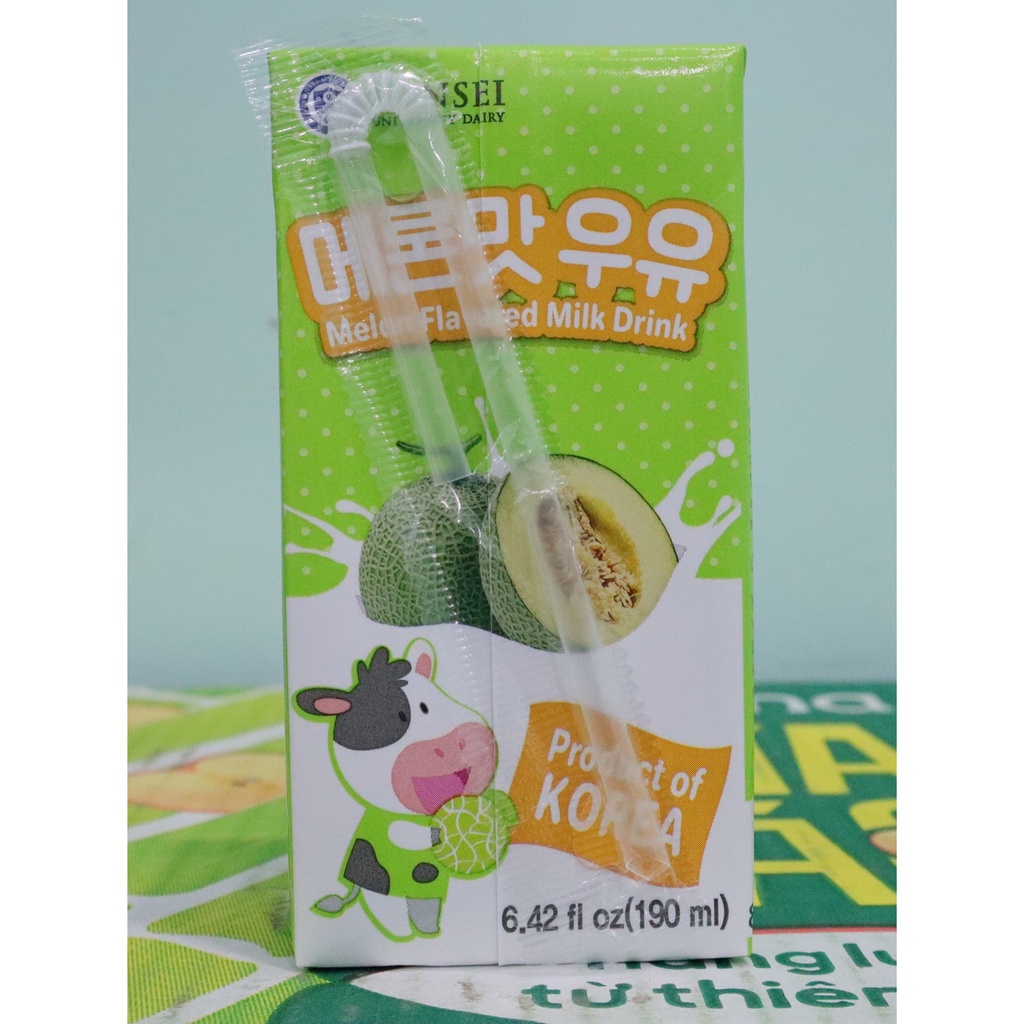 Sữa Tươi YONSEI Vị Dưa Lưới 190ML - Sữa Tươi Hàn Quốc
