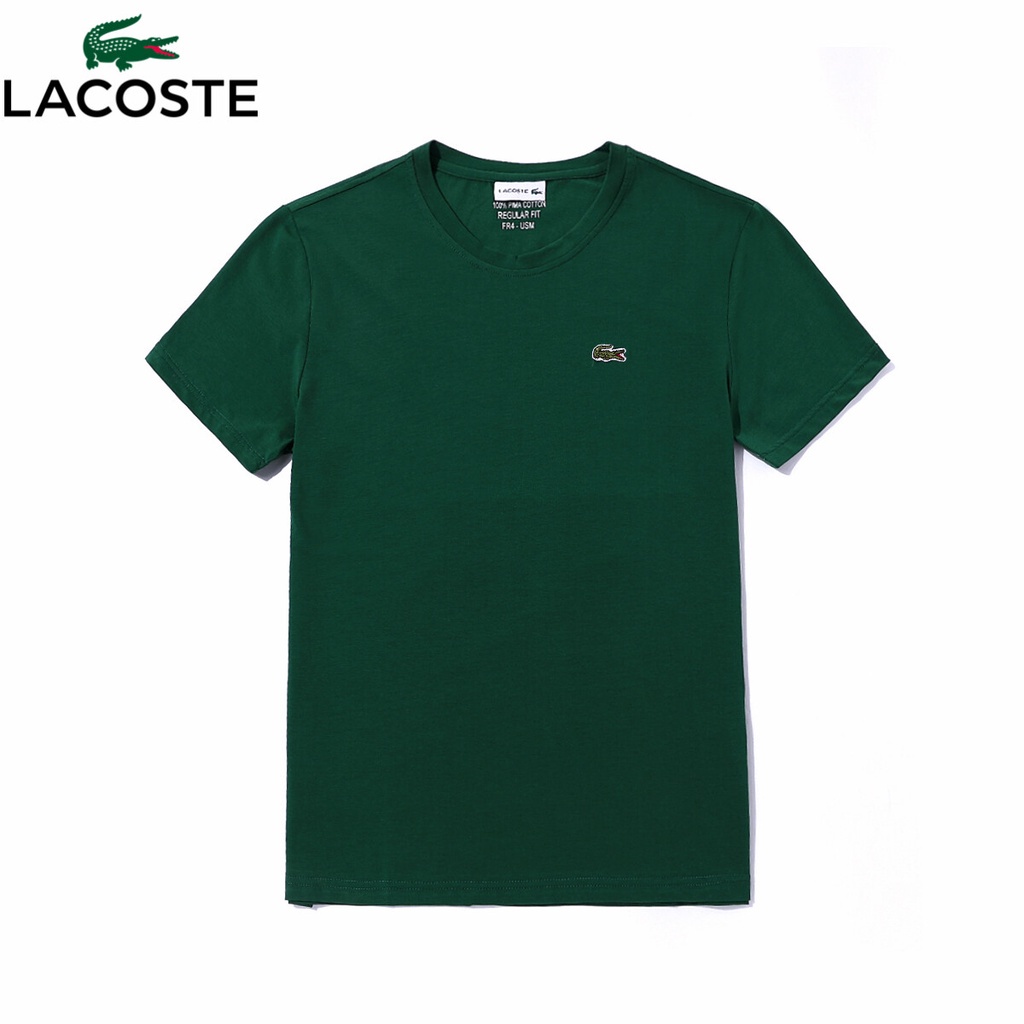 Áo Thun Tay Ngắn Cổ Tròn In Chữ Lacoste Thời Trang Cho Nam