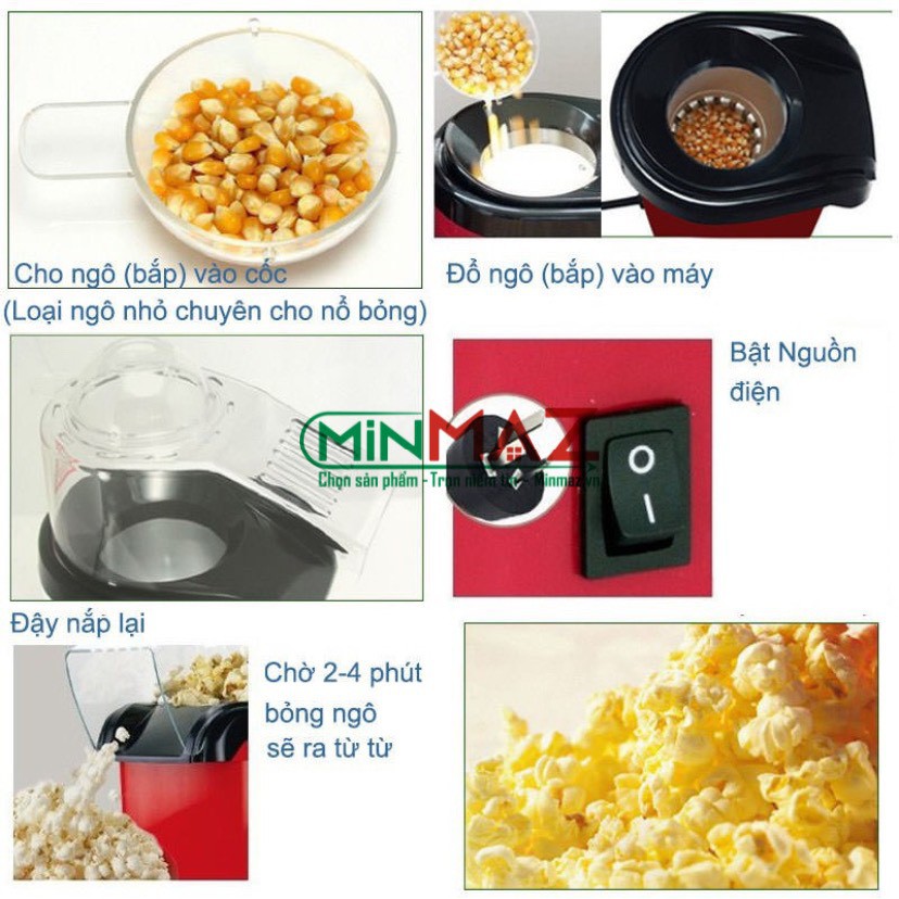 Máy nổ bỏng ngô làm bắp rang bơ mini