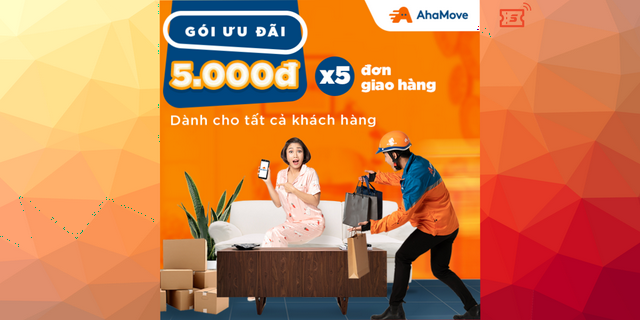 [E-voucher] Mã giảm 5K AhaMove trên 01 x 05 đơn giao hàng của (Tất cả khách hàng)