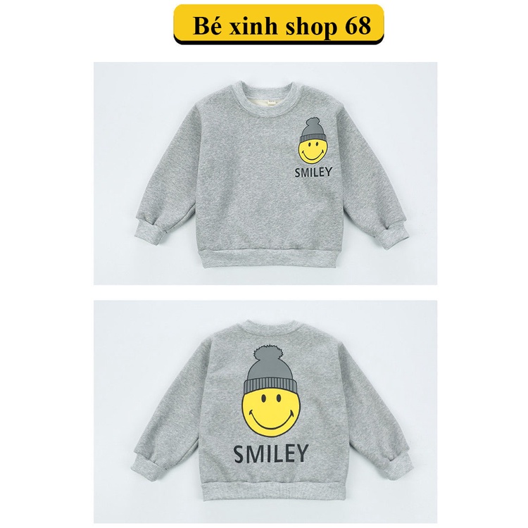 Bộ thu đông cho bé trai bé gái 14-45kg SMILE chất nỉ dày dặn, hàng may kĩ.SMILE68