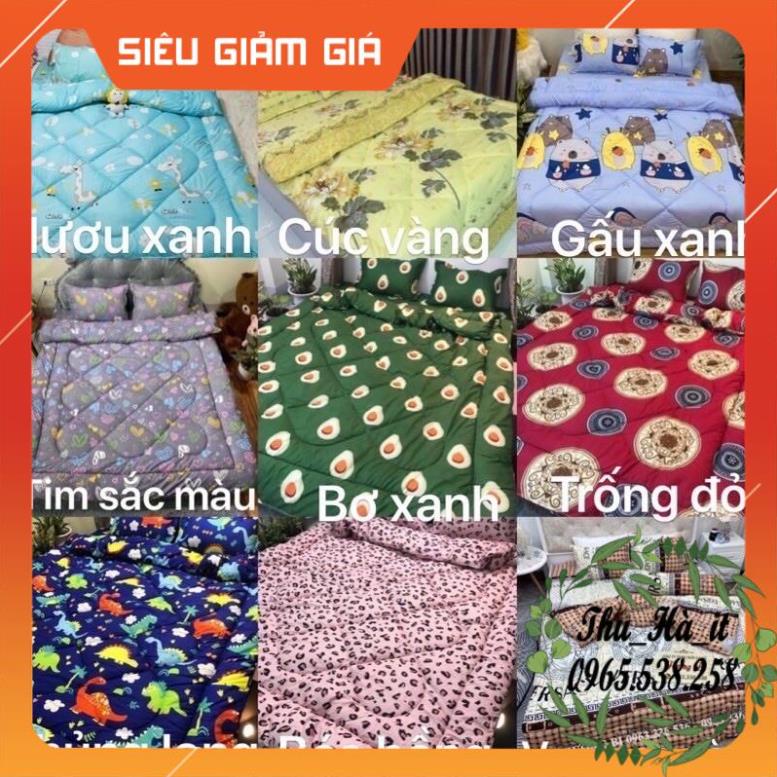 SALE HÀNG CAO CẤP Bộ chăn phao 5 món ga gối poly siêu ấm chăn bông như hình mẫu quả bơ SIÊU RẺ