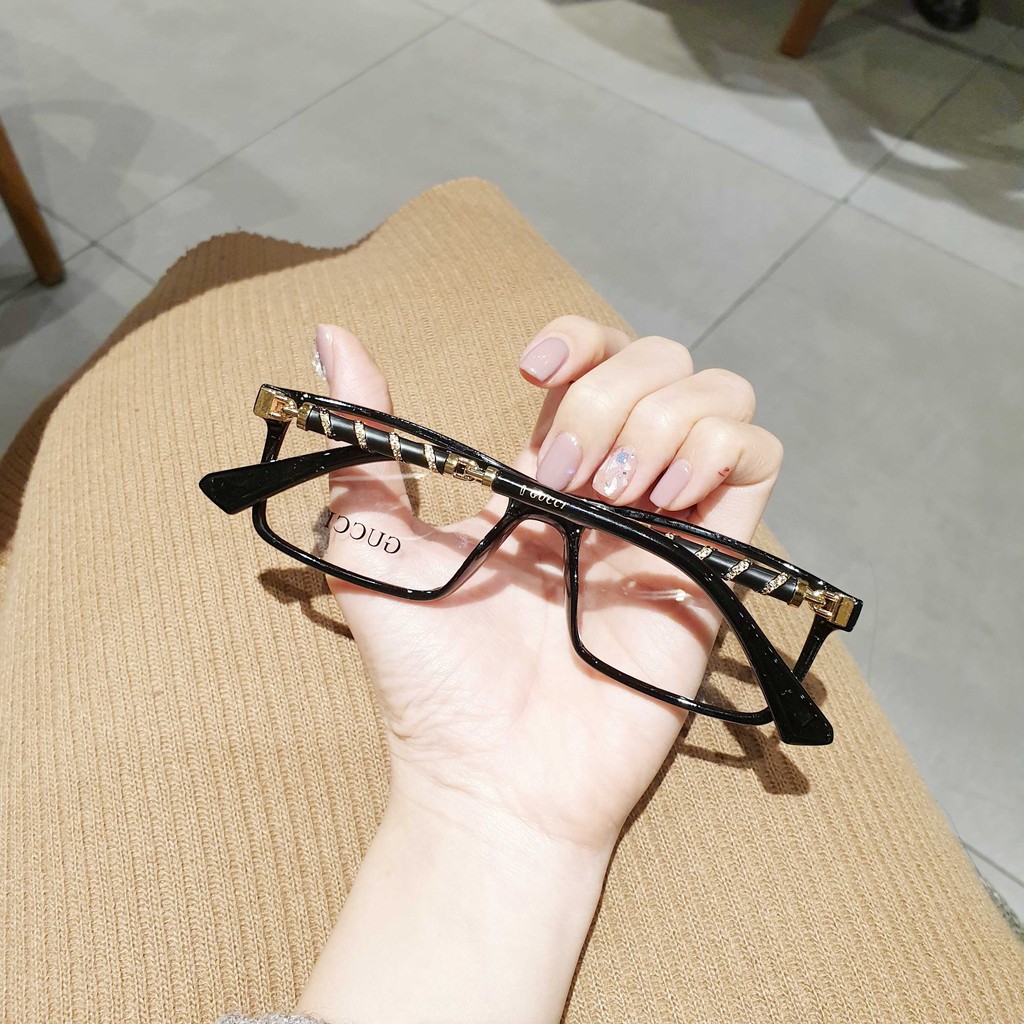 Gọng kính cận nam nữ cao cấp bền đẹp, Kính cận thời trang mắt vuông gọng nhựa dẻo 1190