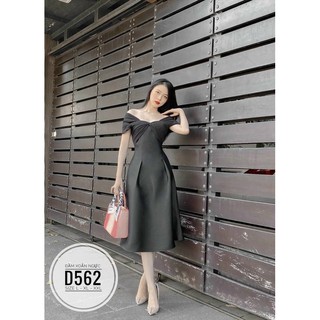 Bigsize Đầm xoắn ngực D562