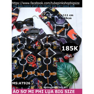 áo sơ mi phi lụa bigsize hình ngựa NGỰC 111CM