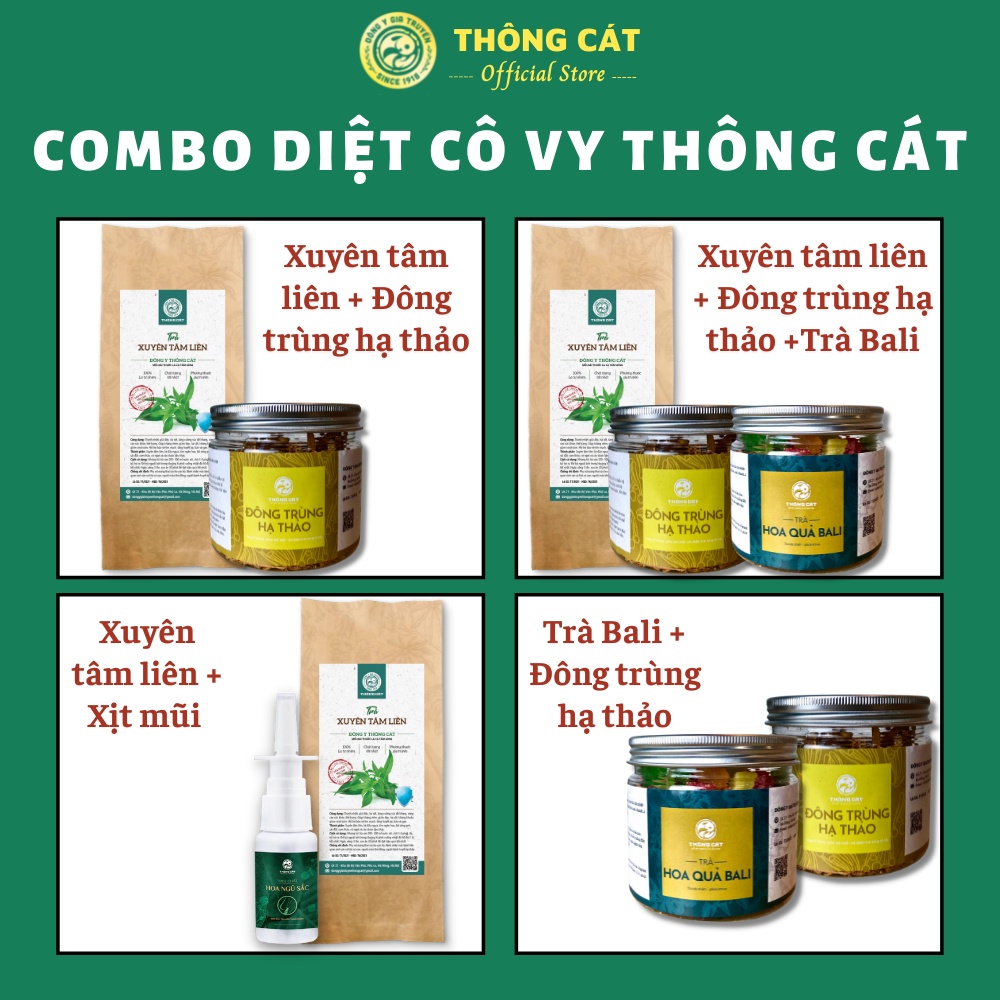 Combo Tăng Cường Sức Khỏe Mùa Dịch THÔNG CÁT HCM tăng sức đề kháng, hệ miễn dịch hô hấp, cung cấp Vitamin A, B, C