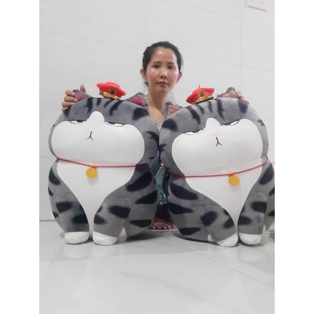 Gấu Bông Gối Ôm Mèo Hoàng Thượng Dáng Nằm Kích Thước 50Cm - 60Cm - 75cm - 80cm - 1m. Gấu Dành Cho Bé Yêu