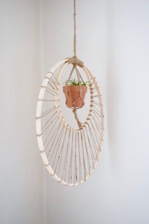 Vòng tre làm dreamcatcher, macrame trang trí nhà cửa
