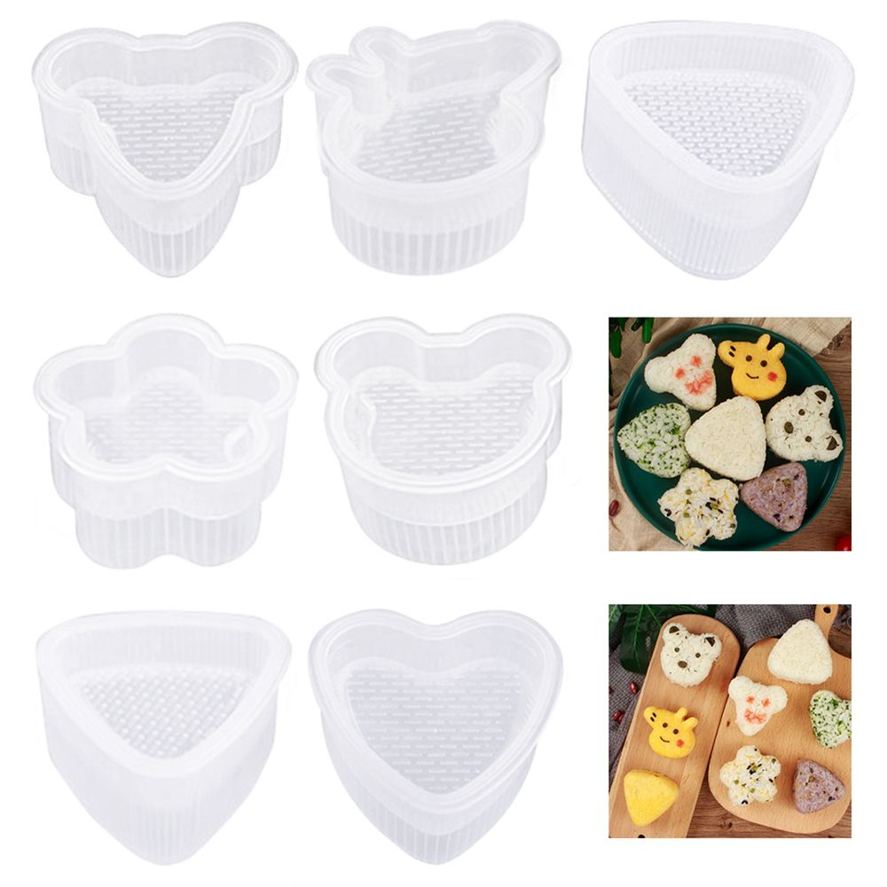 1/7 Khuôn làm cơm nắm hình hoạt hình dễ thương phong cách Nhật Bản diy