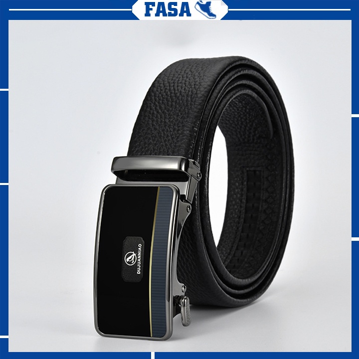 Thắt lưng da nam khoá tự động sang trọng lịch lãm FASA STORE, Dây lưng nam thời trang mặt khoá vuông 3 mẫu trending 2022
