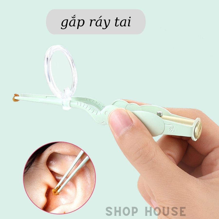 Bộ lấy ráy tai gắp rỉ mũi cho bé có đèn, bộ 3 món vệ sinh tai mũi cho bé và gia đình - B3M