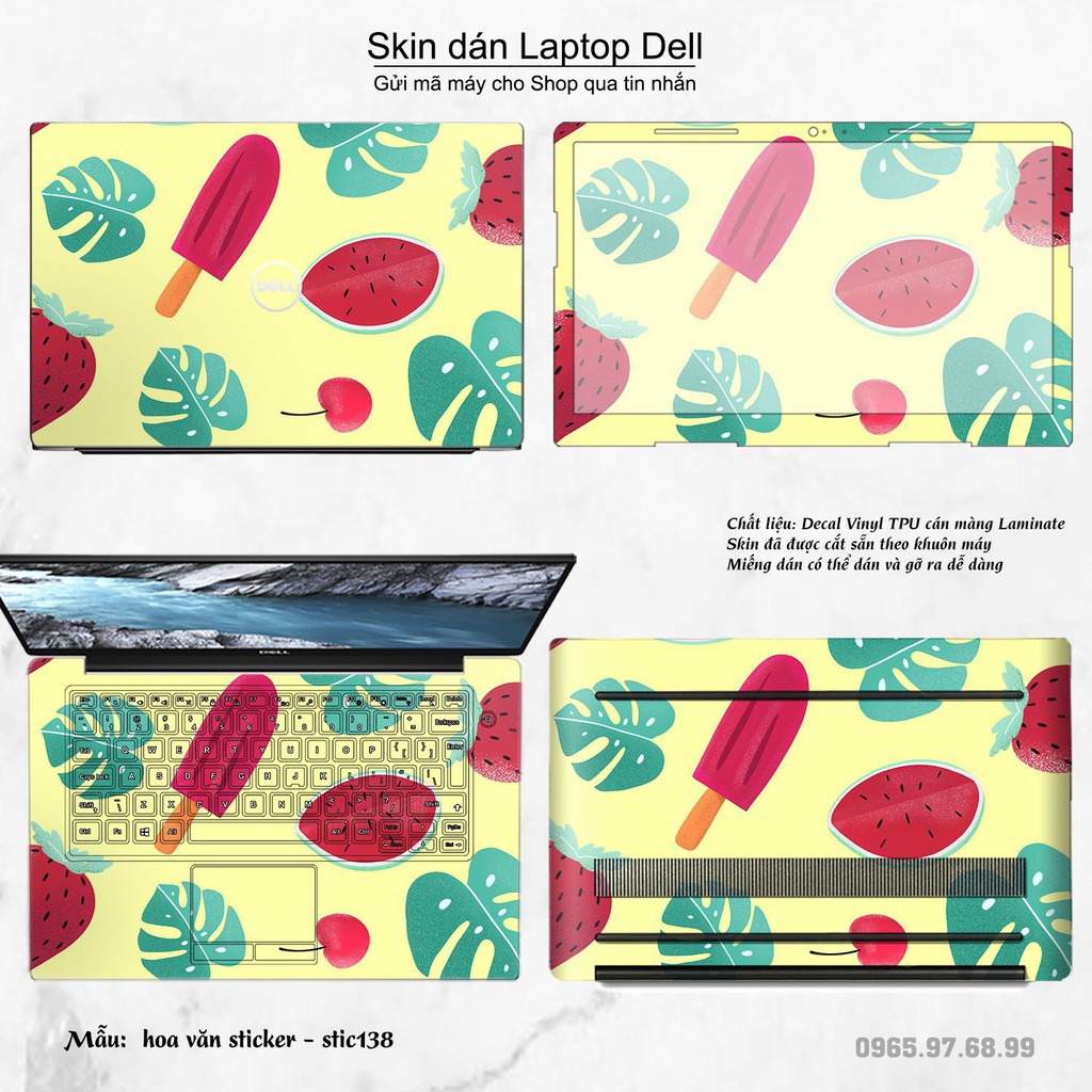 Skin dán Laptop Dell in hình Hoa văn sticker nhiều mẫu 23 (inbox mã máy cho Shop)