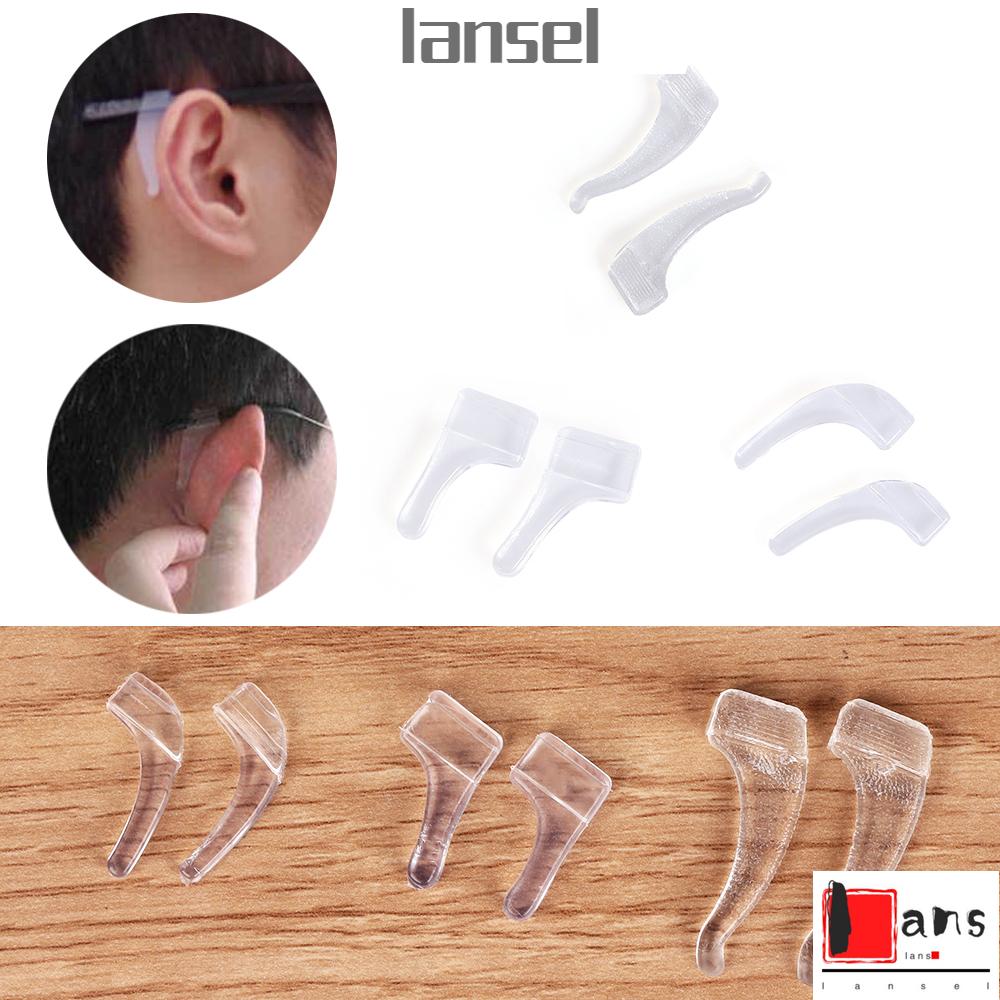 Set 10 cặp móc tai đeo mắt kính chống trượt bằng chất liệu silicone trong suốt