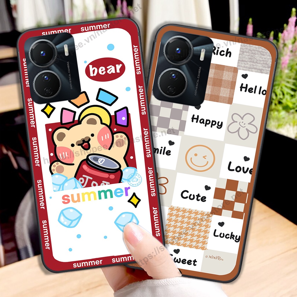 Ốp lưng Vivo Y16 4G - Vivo Y22S - Vivo T1 5G caro gấu nhiều mẫu cực đẹp