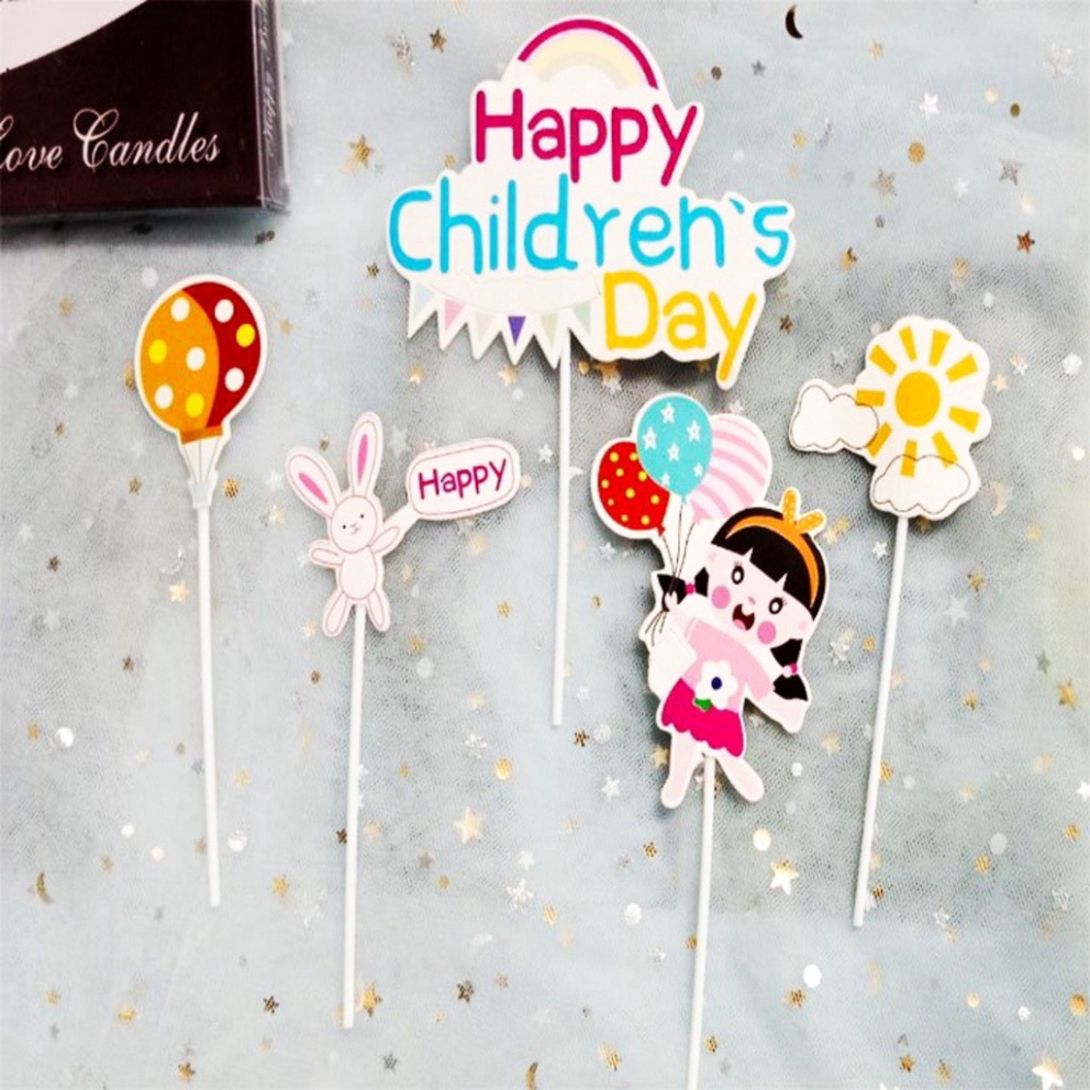 phụ kiện bánh kem [FREESHIP❤️] set cắm bé trai bé gái lái máy bay