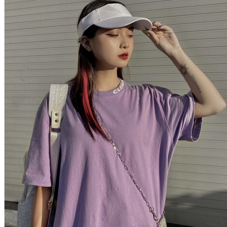 Áo thun tay lỡ local brand Clownz Basic V1 nhiều màu, phông trơn cổ tròn form rộng, cotton, unisex nam nữ