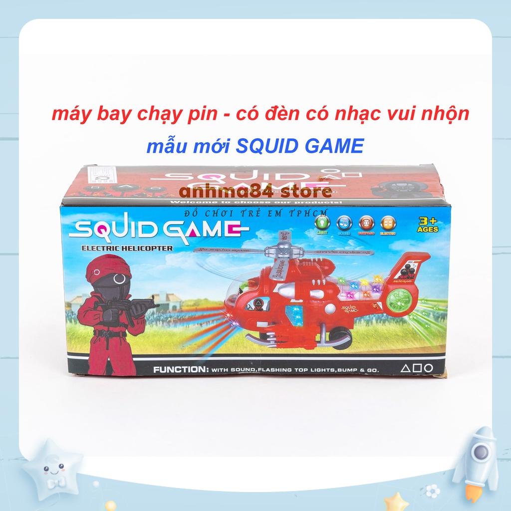 [HCM] Đồ chơi MÁY BAY TRỰC THĂNG CHIẾN ĐẤU chạy pin, tự động tránh vật cản - Trực thăng chạy pin có nhạc đèn vui nhộn