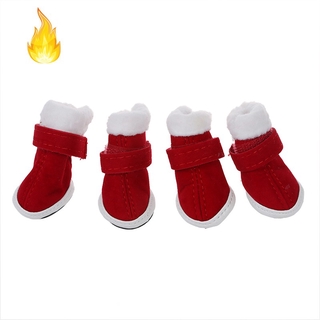 Giày Bốt Ấm Áp Cho Thú Cưng 1 # - Màu Đỏ-Fit Paws (Approx.) 1.5 '' L X 1.1 '' W