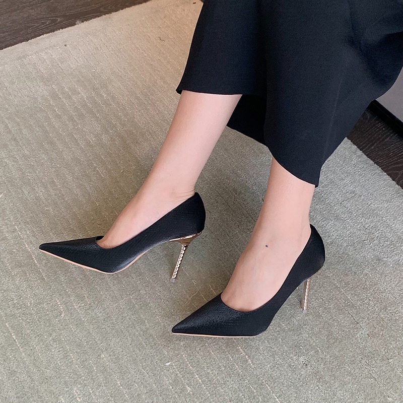 Giày Cao Gót Mũi Nhọn Thời Trang Mùa Xuân Phong Cách Mới 2022 Size 35-39