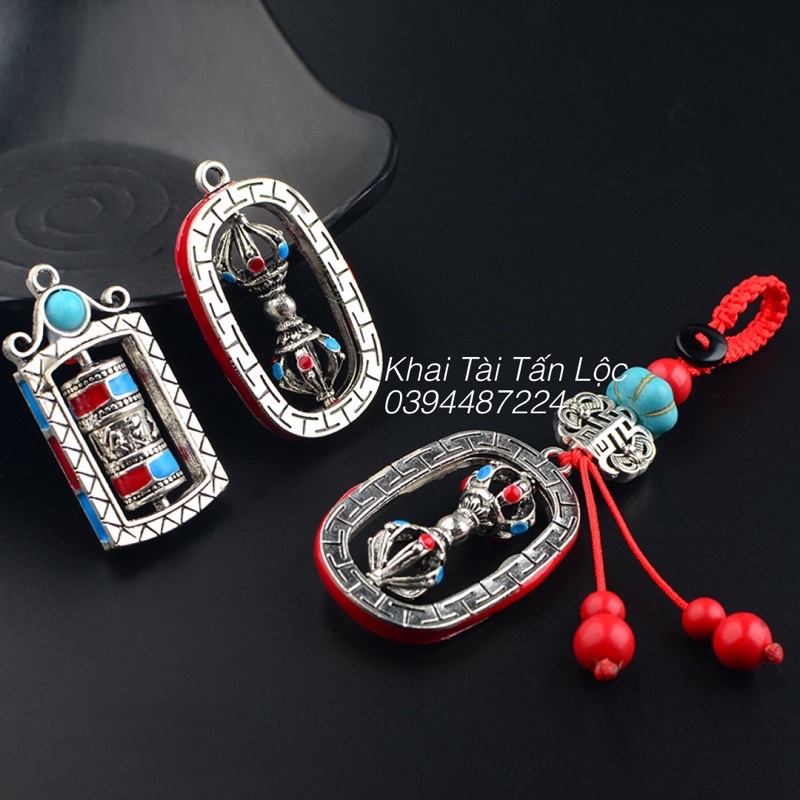 Móc khoá chày kim cang bình an pháp khí Mật Tông Tây Tạng