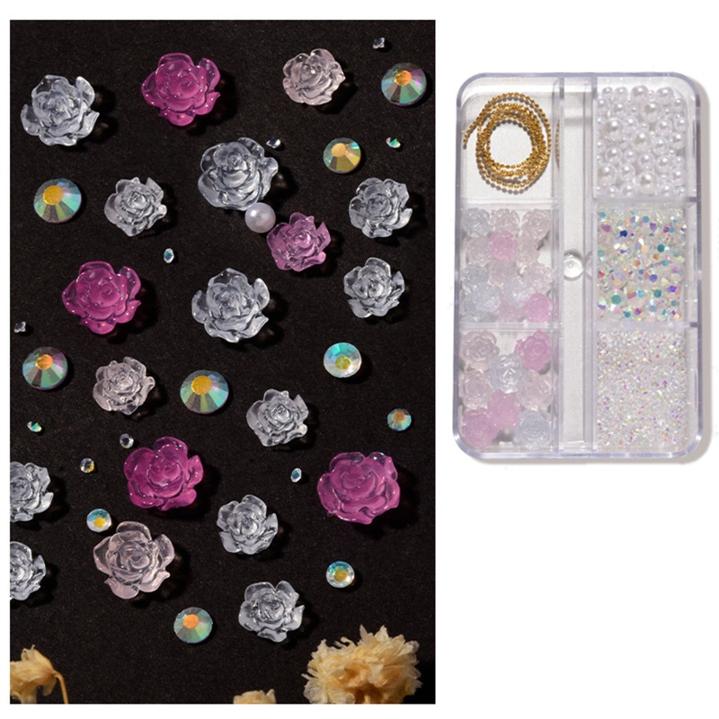 Phụ Kiện Trang Trí Móng Tay Hình Hoa Bằng Resin DIY