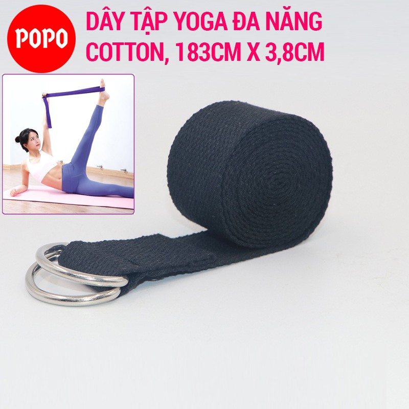 Dây tập yoga cotton dài 1,8m POPO YGT11 đa năng tập cơ tay, chân, lưng SPORTY