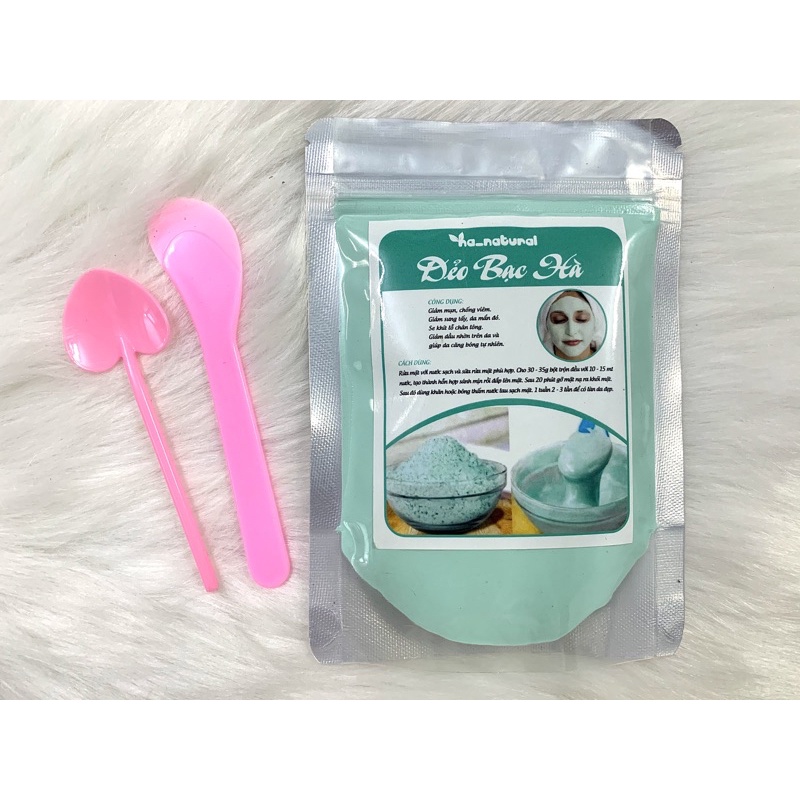 100 gram Bột đắp mặt nạ, mask dẻo bạc hà + que trộn