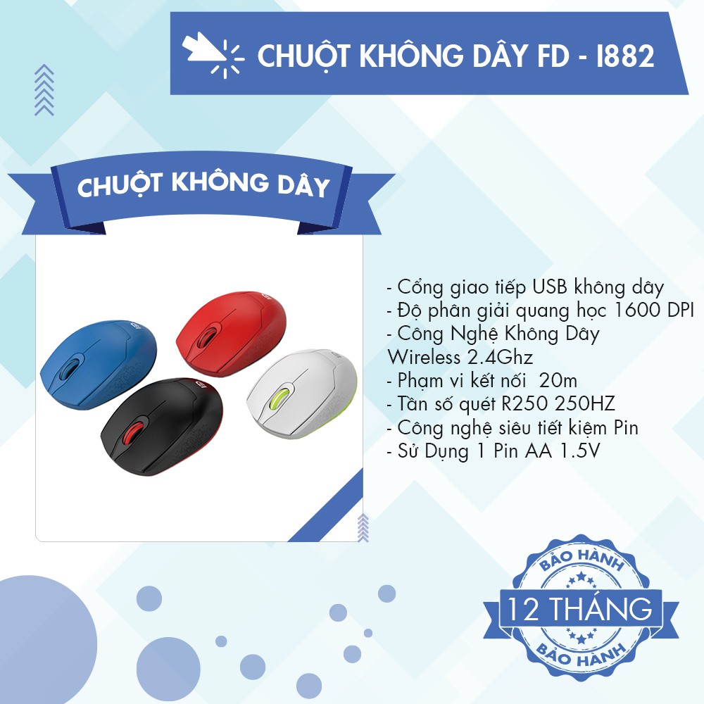 Mouse KD FD-i882 ( DÙNG CHO TV, PC, LAPTOP, ANDROID BOX)