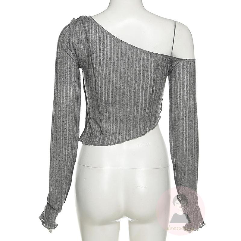 Áo Thun Dài Tay Màu Trơn Thiết Kế Độc Đáo Thời Trang Mùa Hè Cho Nữ