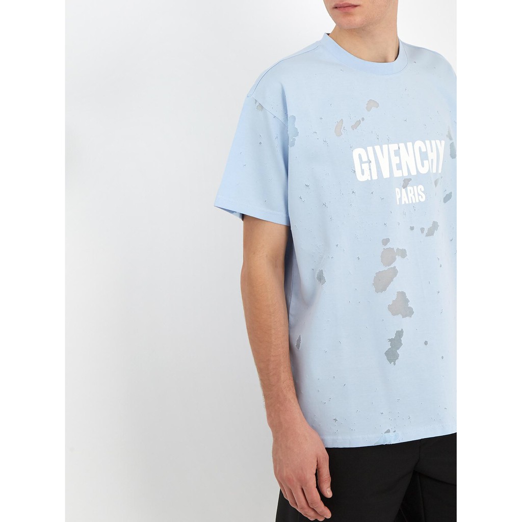 GVC TEE - Áo GVC Destroyed (Baby Blue) [Mirror Quality]