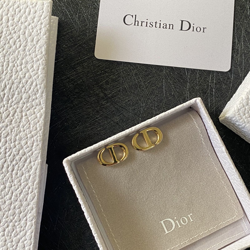 Khuyên tai DIOR bạc 925 hình CD thời trang Hàn Quốc sang trọng cho nữ