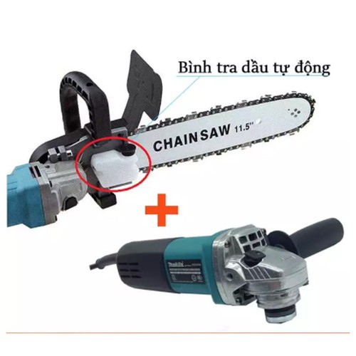Combo Máy Mài Pin Makita 118V + Bộ Lưỡi Cưa Chansaw - Máy cưa cầm tay - Lưỡi Cưa Xích Gắn Máy Mài