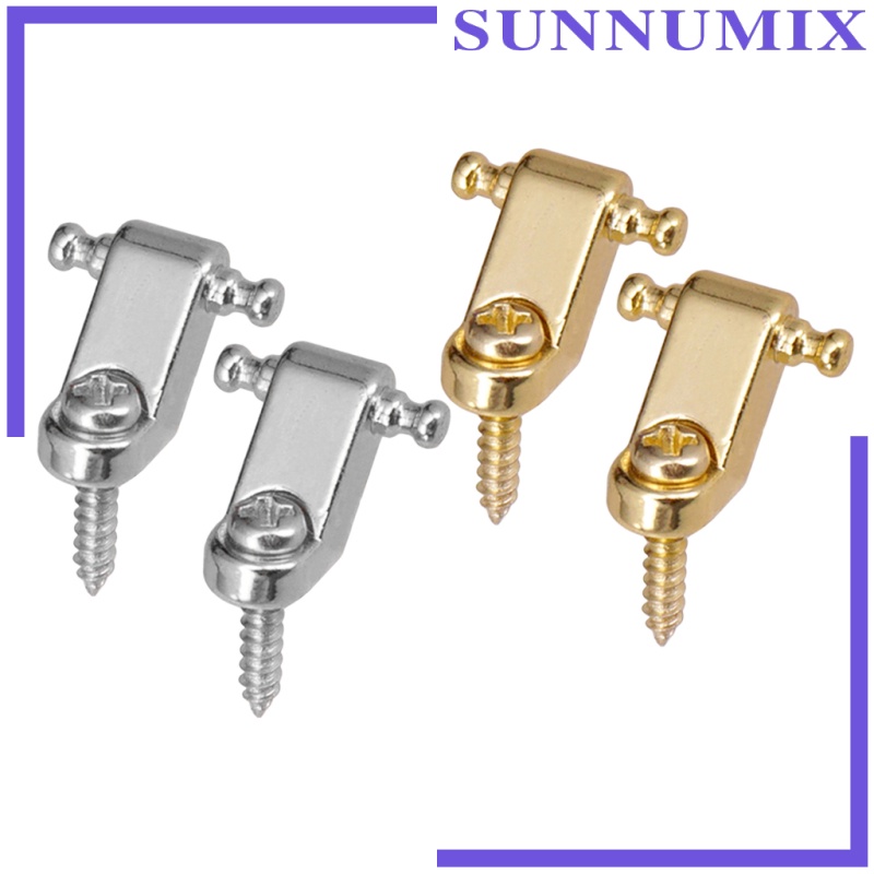 [SUNNIMIX]2x Roller String Tree String Retainer Tree Guide Electric Guitar Part Silver