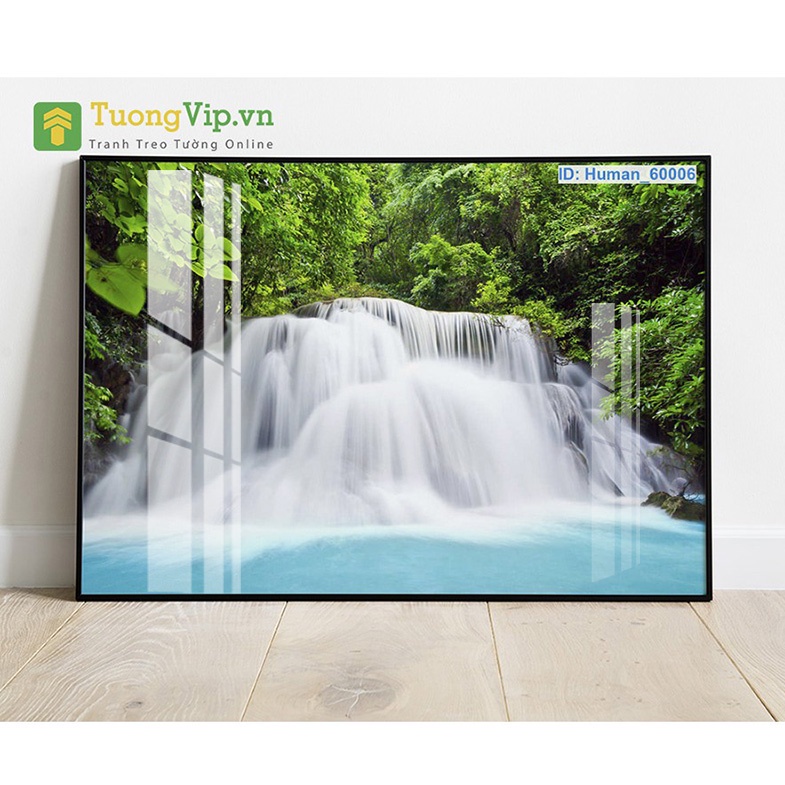 Tranh Laminate Tráng Gương - Tranh Treo Tường Phong Cảnh Thác Nước 6 (Bộ 1 tấm)