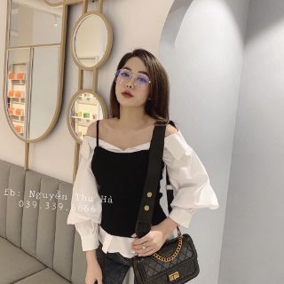 Sơ mi trễ vai yếm ngực