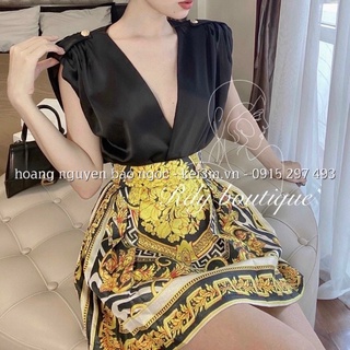 (Ảnh thật - có sẵn) Set bodysuit kèm chân váy Versace