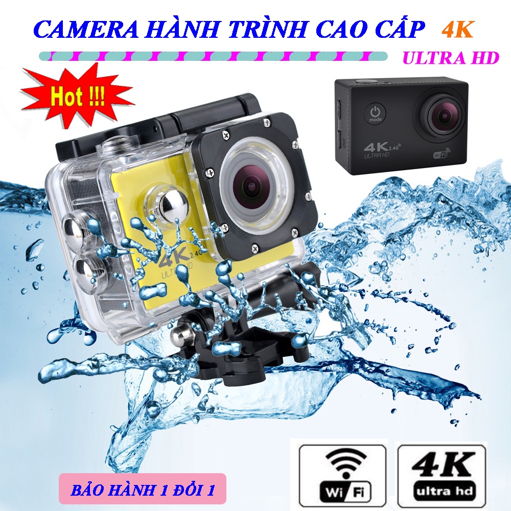 [TẶNG THẺ NHỚ 32G] Camera Hành Trình Sport 4K Ultra HD, Cam Hành Trình Gắn Xe Máy. Chống Rung, Chống Nước, Kết Nối Wifi | BigBuy360 - bigbuy360.vn