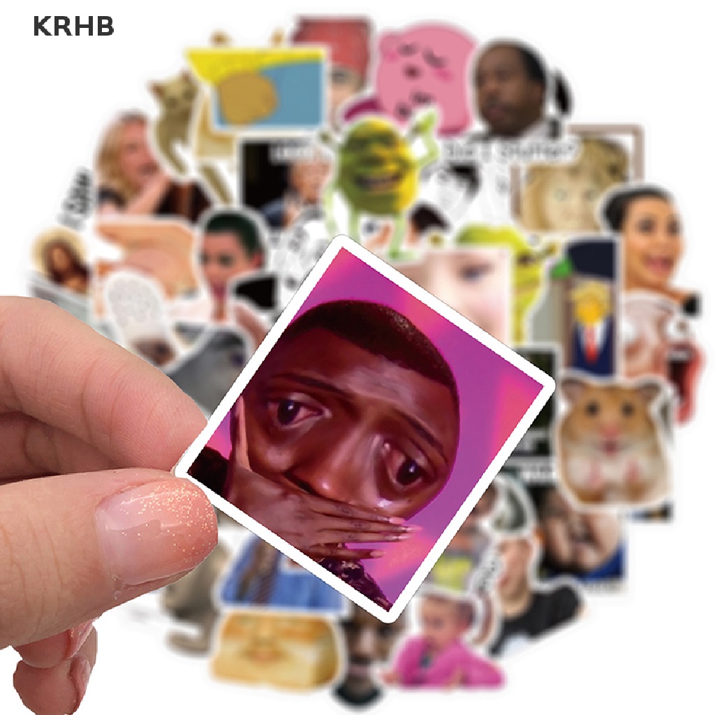 Set 50 Miếng Dán Hình Biểu Tượng Cảm Xúc Ngộ Nghĩnh Trang Trí Ván Trượt / Guitar / Đồ Chơi