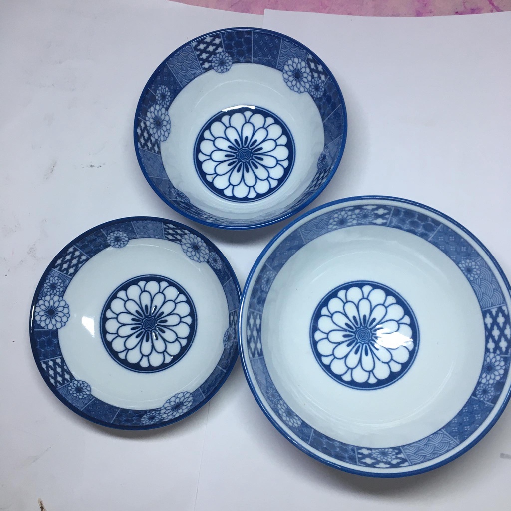 Combo 10 Chén sứ bát cơm cổ bát tràng phong cách Nhật bản - bát ăn cơm cổ cao cấp