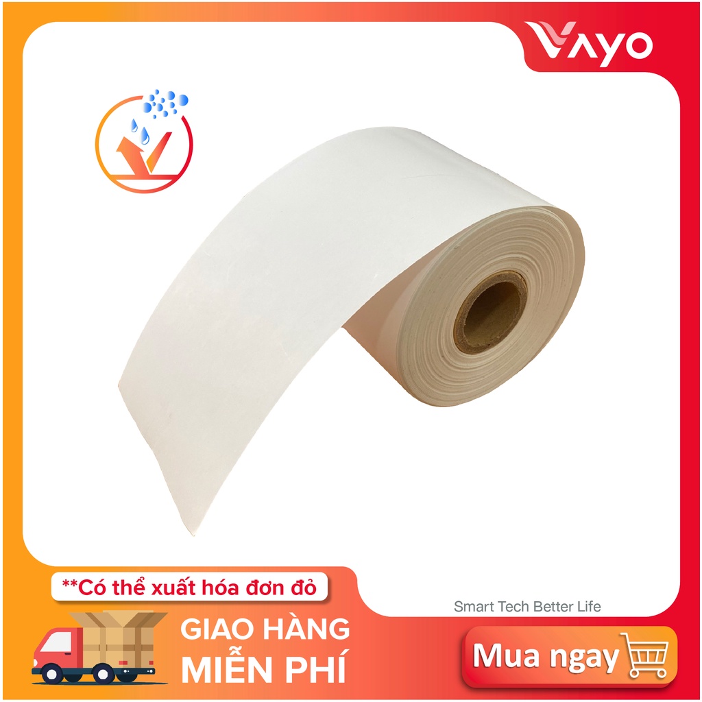 CUỘN LẺ - Tem nhiệt K80 liên tục, decal nhiệt in đơn TMĐT liên tục, Giấy in hóa đơn tự dính 80mm