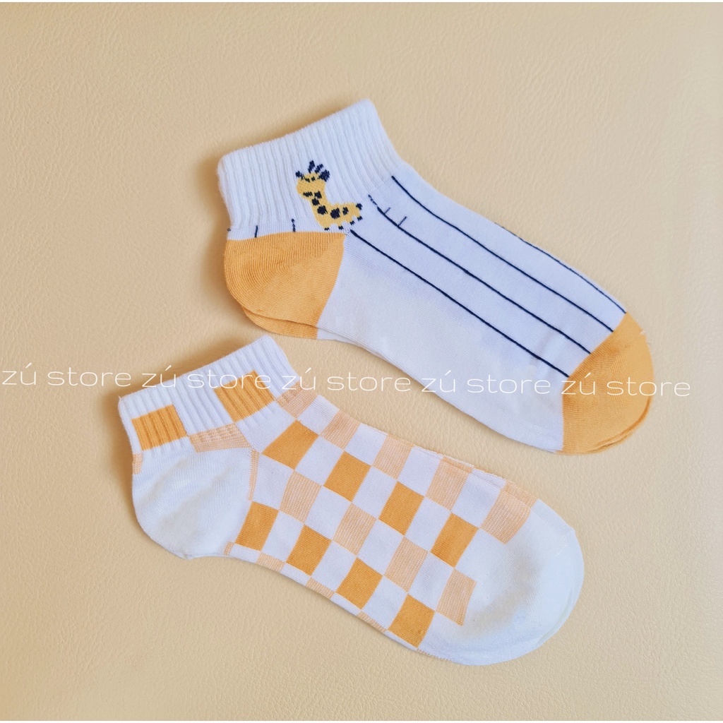 Vớ tất cổ trung hình chibi hươu vàng
