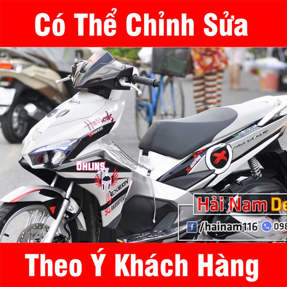 Tem Trùm Air Blade Trắng Ohlin Exedy