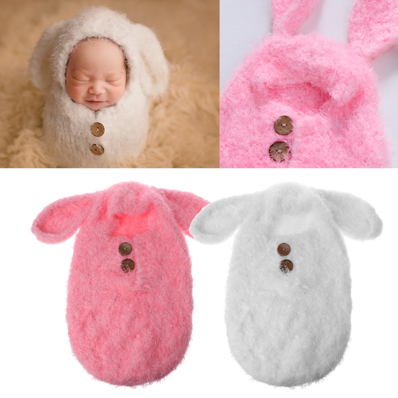 Túi Ngủ Dệt Kim Màu Xanh Dương Dùng Làm Đạo Cụ Chụp Ảnh Cho Bé