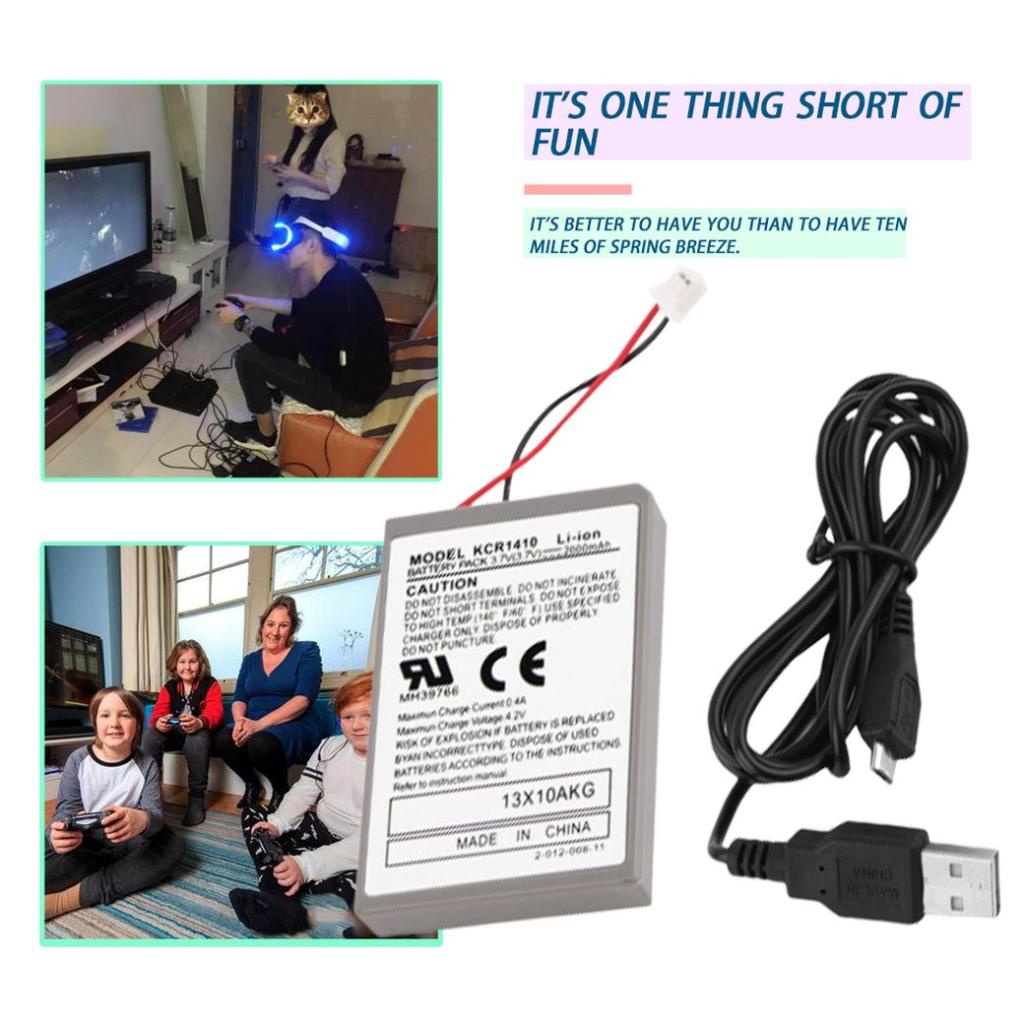Bộ pin có thể sạc lại 2000mAh cho Cáp điều khiển Sony Playstation PS4